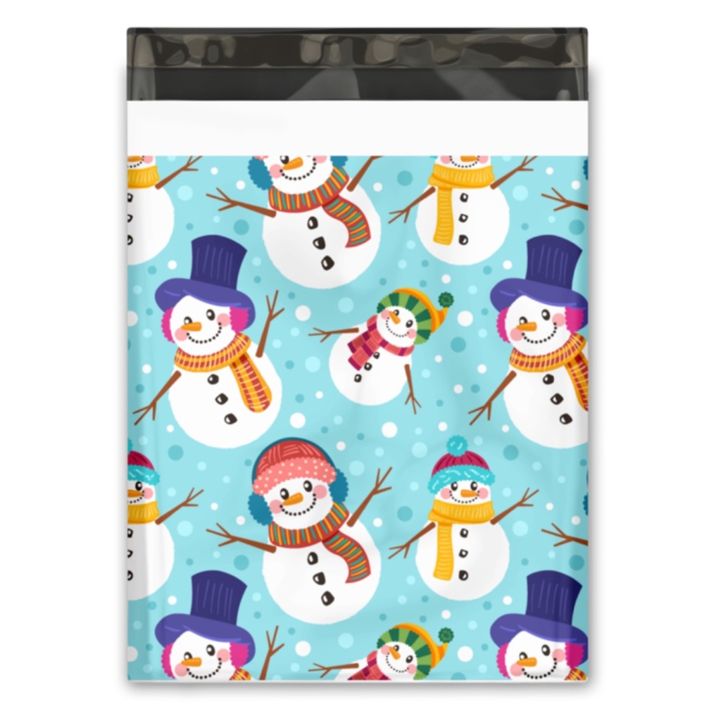 50 10X13 Snowmen XMAS Poly Mailers PRICE IS FIRM - Picture 3 of 5